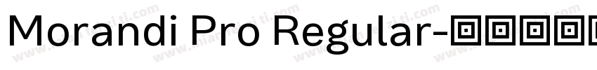 Morandi Pro Regular字体转换